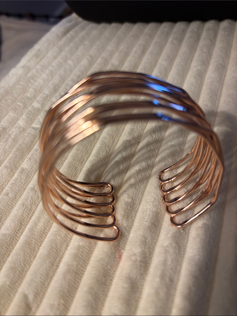 Rose Gold Multi-Band Cuff Bracelet by